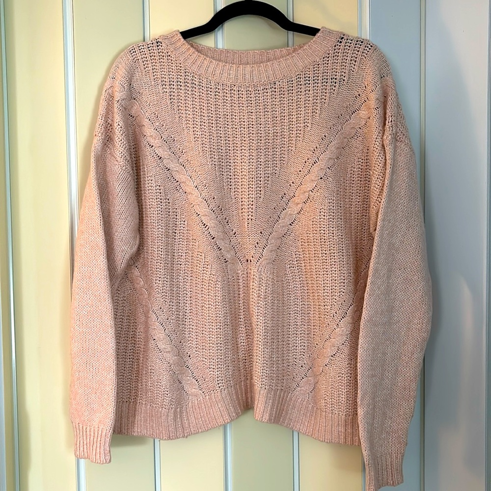 Ava & Viv soft pink soft sweater, 2X
